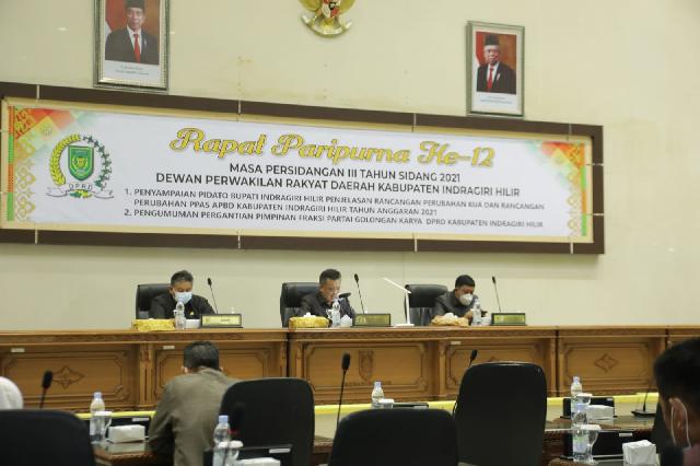 DPRD Inhil Bersama Pemkab Bahas Refocusing Rancangan Perubahan APBD 2021