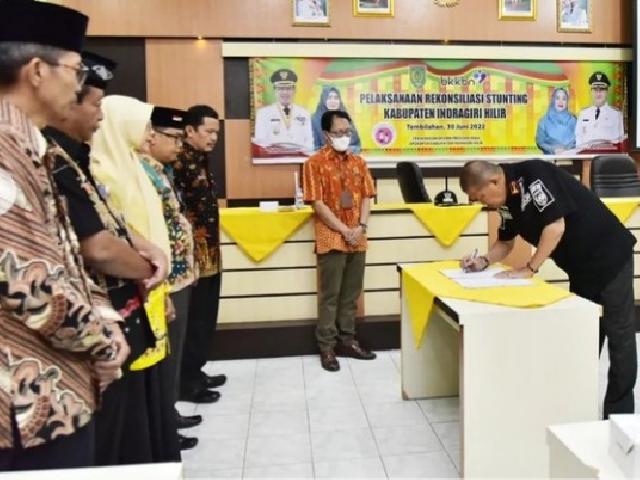 Buka Rekonsiliasi Stunting, Wabup Inhil Ajak Seluruh Pihak Bekerjasama Cegah dan Tanggulangi Stunting