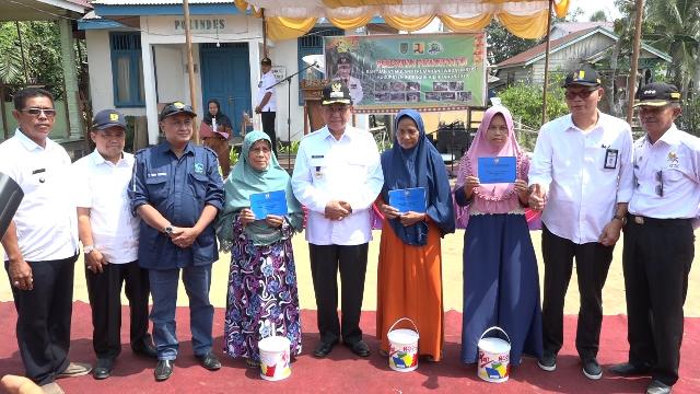 Bupati Inhil Resmikan Program BSPS Di Desa Teluk Kiambang, Tempuling