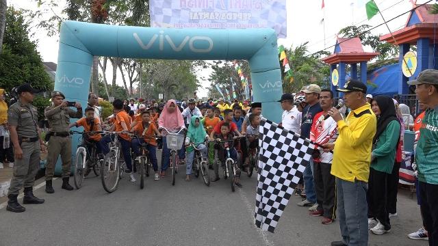 Milad Ke - 54 Inhil, Wakil Bupati Melepas Peserta Funbike