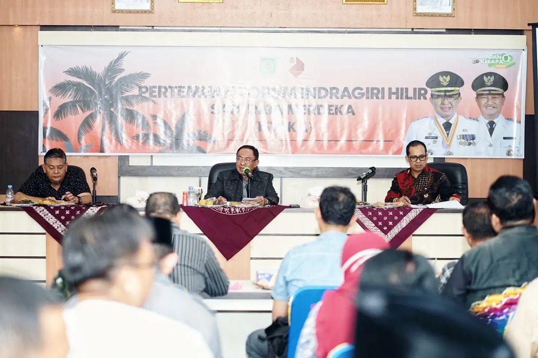 Bupati Inhil HM Wardan Pimpin Pertemuan Forum Indragiri Hilir Satu Data Merdeka