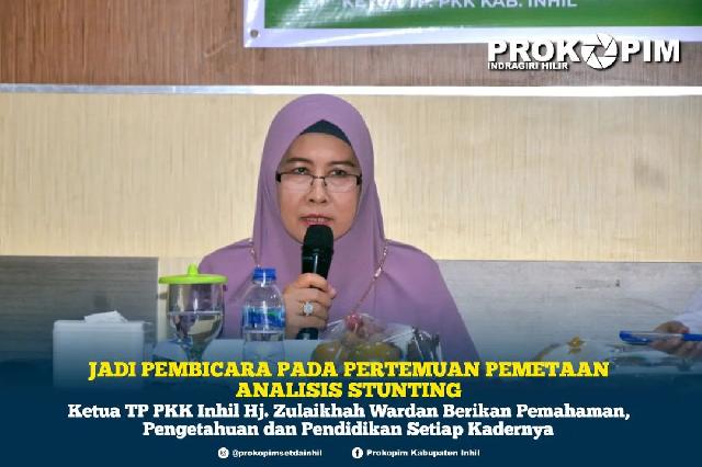 Ketua TP PKK Inhil Jadi Pembicara di Pertemuan Pemetaan Analisis Situasi Progtam Stunting