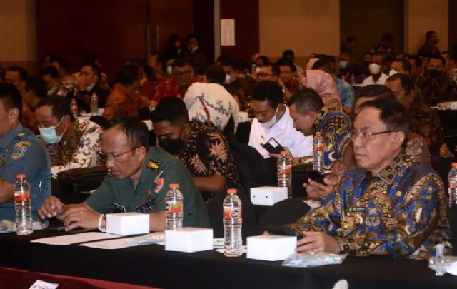 Bupati Inhil HM Wardan Mengikuti Rakornas Kebijakan Toponimi Dan Batas Daerah Tahun 2022