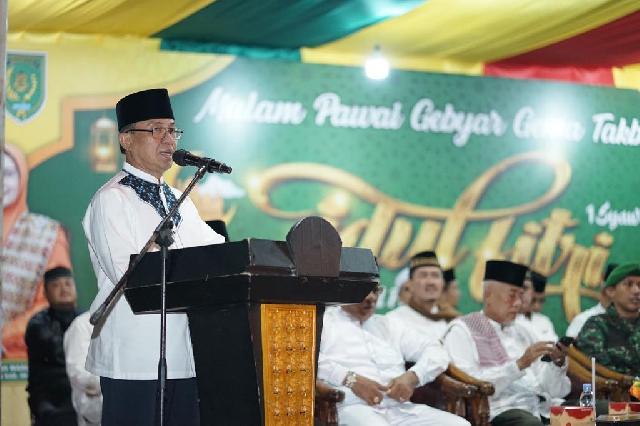 Bupati HM Wardan Harapkan Kemeriahan Pawai Takbir Dapat Membawa Keberkahan