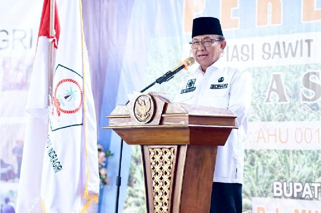 Bupati Inhil HM Wardan Resmikan Asosiasi Sawit Gemilang Riau Indragiri
