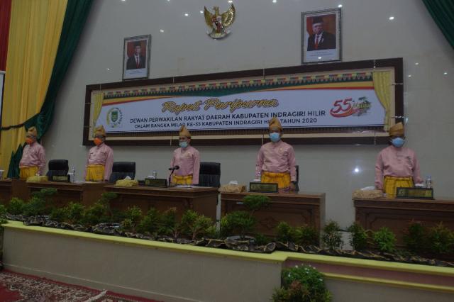 Milad Inhil Ke-55, DPRD Gelar Rapat Paripurna Istimewa Sesuai Protokol Covid-19